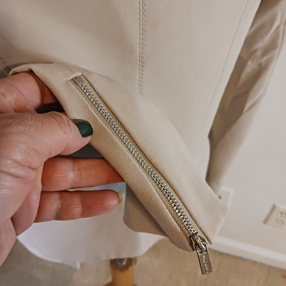 Size 6 /Small Calvin Klein Moto Style Jacket Casual Business Old Money Spring - Picture 5 of 11